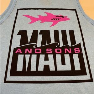 NWT Maui and Sons Pastel Blue Surfer Tank Size L